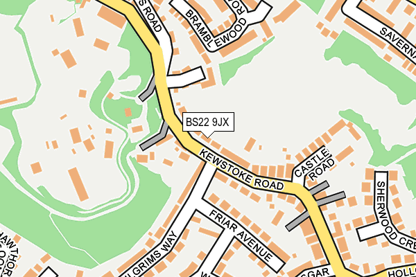 BS22 9JX map - OS OpenMap – Local (Ordnance Survey)