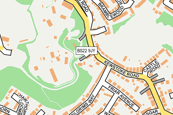 BS22 9JY map - OS OpenMap – Local (Ordnance Survey)