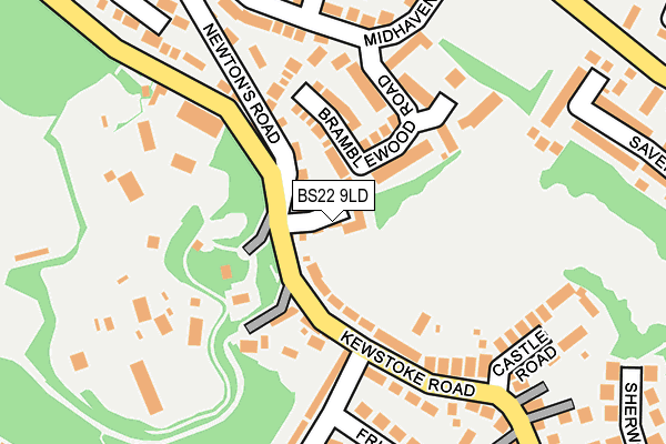 BS22 9LD map - OS OpenMap – Local (Ordnance Survey)
