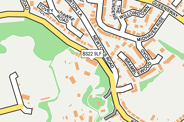 BS22 9LF map - OS OpenMap – Local (Ordnance Survey)