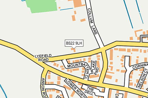 BS22 9LH map - OS OpenMap – Local (Ordnance Survey)