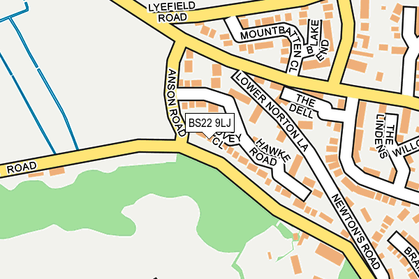 BS22 9LJ map - OS OpenMap – Local (Ordnance Survey)