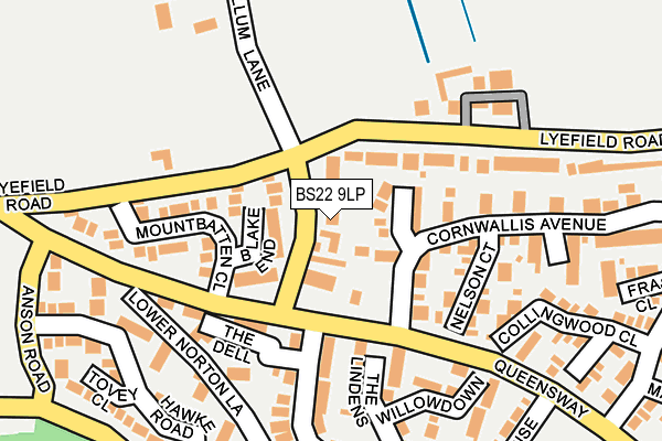 BS22 9LP map - OS OpenMap – Local (Ordnance Survey)