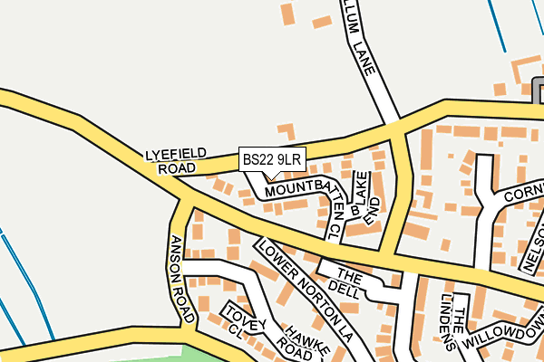 BS22 9LR map - OS OpenMap – Local (Ordnance Survey)