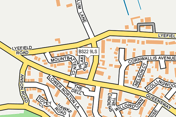 BS22 9LS map - OS OpenMap – Local (Ordnance Survey)