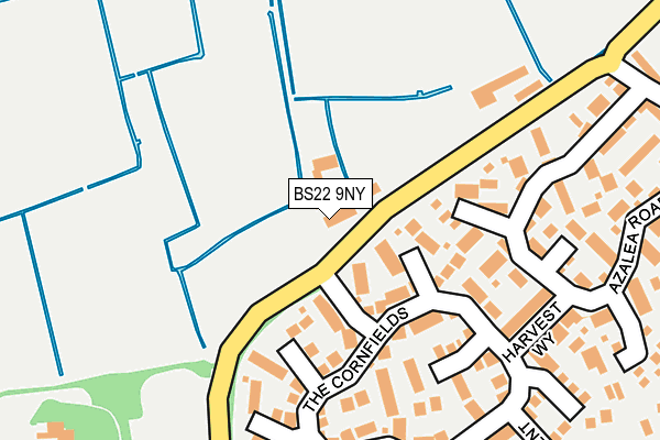 BS22 9NY map - OS OpenMap – Local (Ordnance Survey)