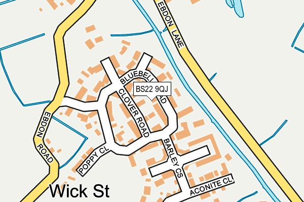 BS22 9QJ map - OS OpenMap – Local (Ordnance Survey)