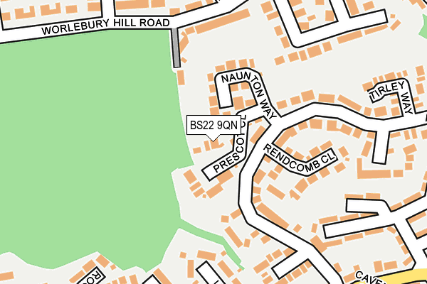 BS22 9QN map - OS OpenMap – Local (Ordnance Survey)