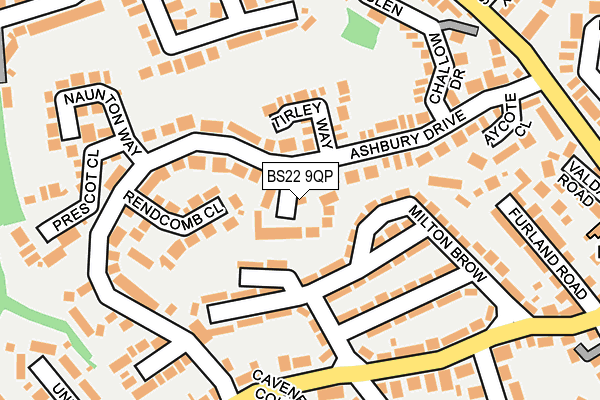 BS22 9QP map - OS OpenMap – Local (Ordnance Survey)