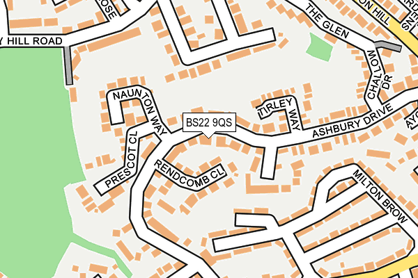 BS22 9QS map - OS OpenMap – Local (Ordnance Survey)