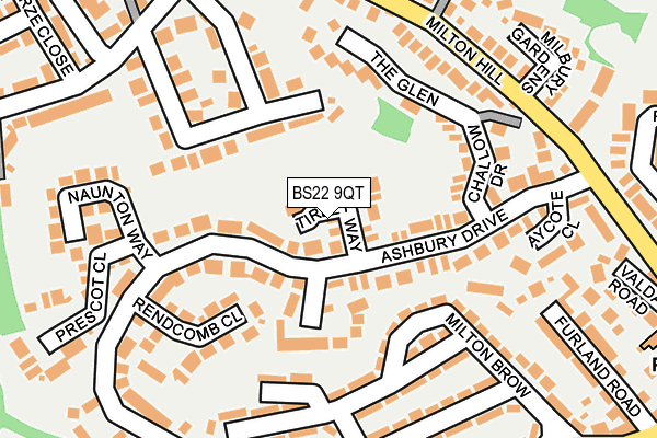 BS22 9QT map - OS OpenMap – Local (Ordnance Survey)