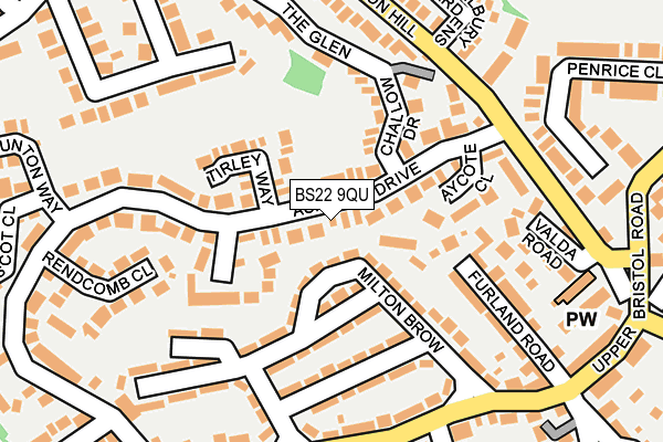 BS22 9QU map - OS OpenMap – Local (Ordnance Survey)