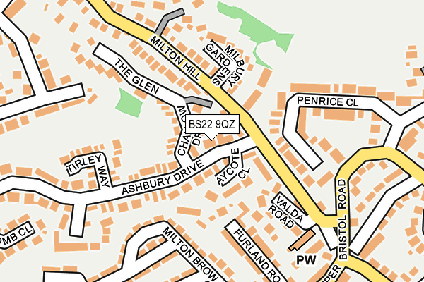 BS22 9QZ map - OS OpenMap – Local (Ordnance Survey)