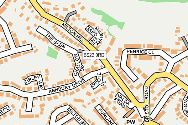 BS22 9RD map - OS OpenMap – Local (Ordnance Survey)