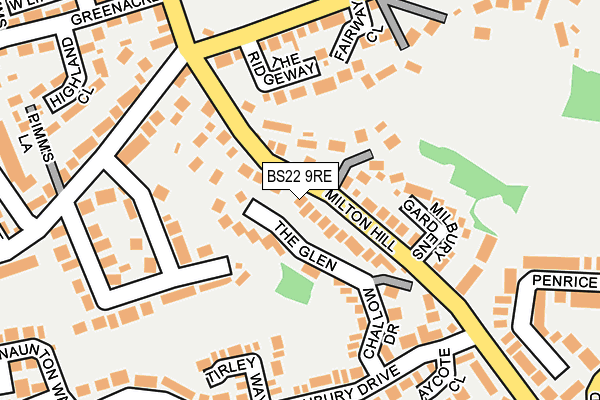 BS22 9RE map - OS OpenMap – Local (Ordnance Survey)