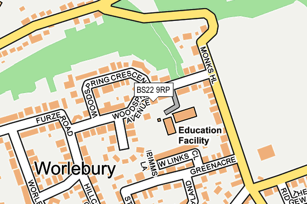 BS22 9RP map - OS OpenMap – Local (Ordnance Survey)