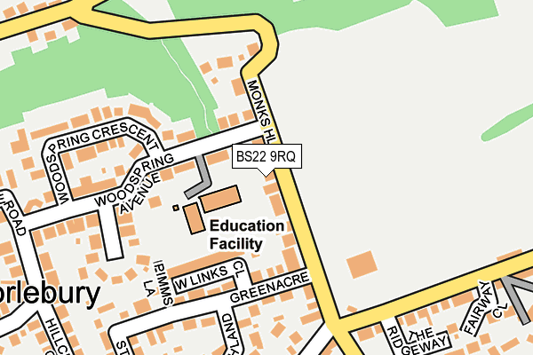 BS22 9RQ map - OS OpenMap – Local (Ordnance Survey)