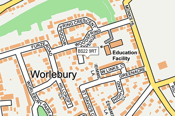 BS22 9RT map - OS OpenMap – Local (Ordnance Survey)