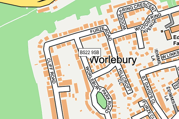 BS22 9SB map - OS OpenMap – Local (Ordnance Survey)