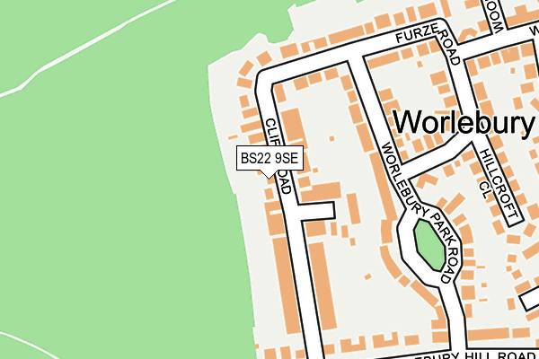 BS22 9SE map - OS OpenMap – Local (Ordnance Survey)