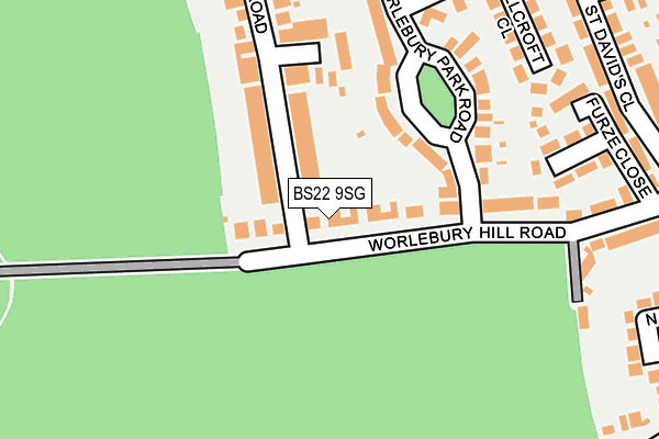 BS22 9SG map - OS OpenMap – Local (Ordnance Survey)