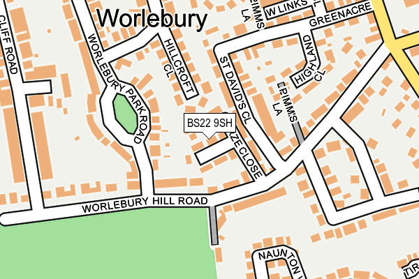 BS22 9SH map - OS OpenMap – Local (Ordnance Survey)