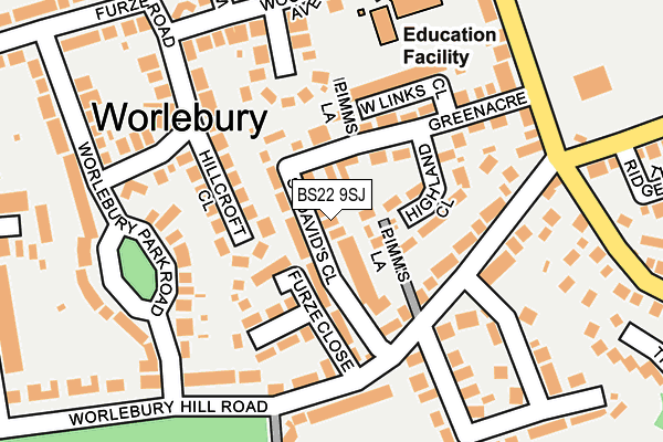 BS22 9SJ map - OS OpenMap – Local (Ordnance Survey)