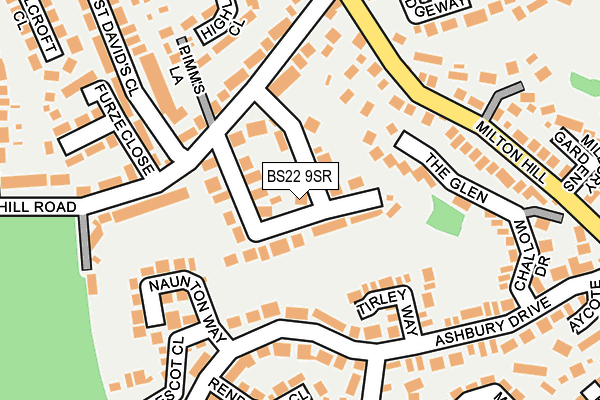 BS22 9SR map - OS OpenMap – Local (Ordnance Survey)