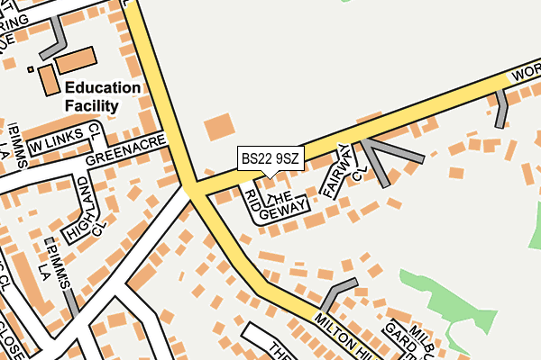 BS22 9SZ map - OS OpenMap – Local (Ordnance Survey)