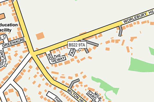 BS22 9TA map - OS OpenMap – Local (Ordnance Survey)