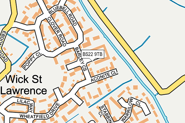 BS22 9TB map - OS OpenMap – Local (Ordnance Survey)