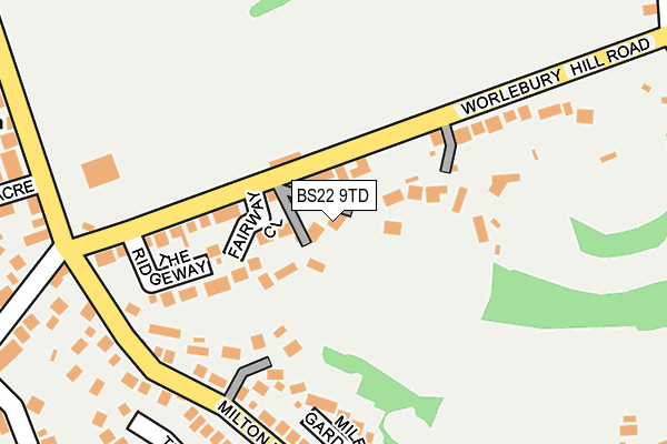 BS22 9TD map - OS OpenMap – Local (Ordnance Survey)