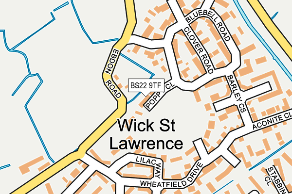 BS22 9TF map - OS OpenMap – Local (Ordnance Survey)