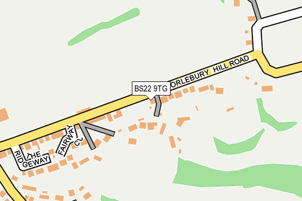 BS22 9TG map - OS OpenMap – Local (Ordnance Survey)