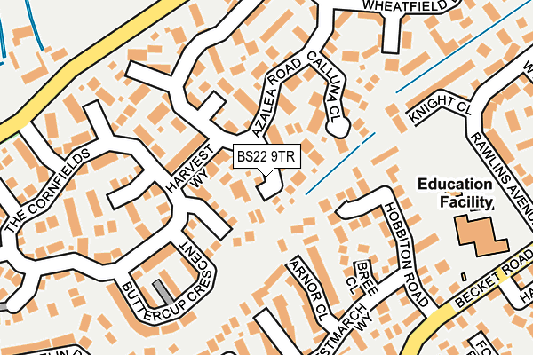 BS22 9TR map - OS OpenMap – Local (Ordnance Survey)