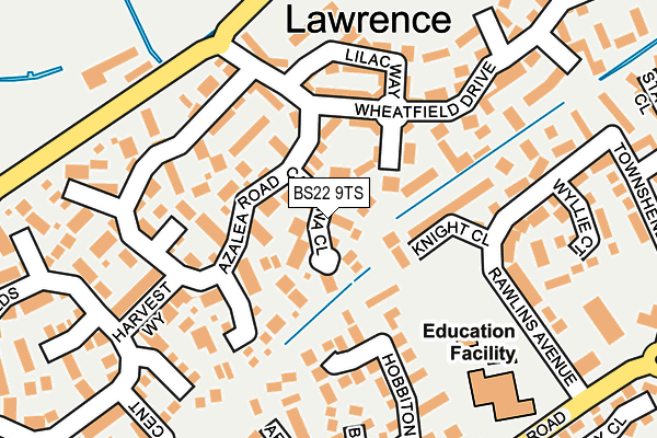 BS22 9TS map - OS OpenMap – Local (Ordnance Survey)