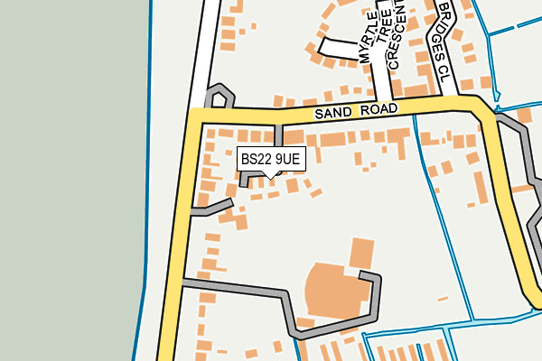BS22 9UE map - OS OpenMap – Local (Ordnance Survey)