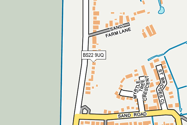 BS22 9UQ map - OS OpenMap – Local (Ordnance Survey)