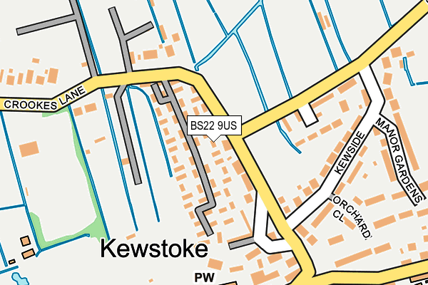 BS22 9US map - OS OpenMap – Local (Ordnance Survey)