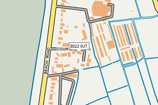 BS22 9UT map - OS OpenMap – Local (Ordnance Survey)