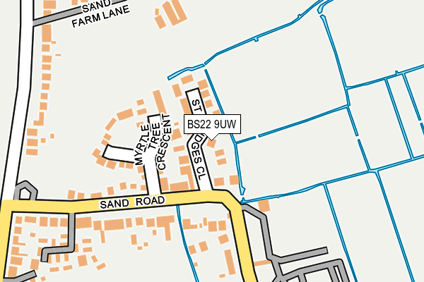 BS22 9UW map - OS OpenMap – Local (Ordnance Survey)