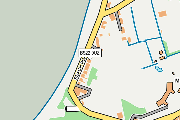 BS22 9UZ map - OS OpenMap – Local (Ordnance Survey)