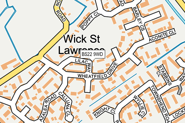 BS22 9WD map - OS OpenMap – Local (Ordnance Survey)