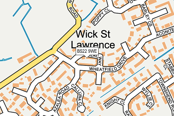 BS22 9WE map - OS OpenMap – Local (Ordnance Survey)