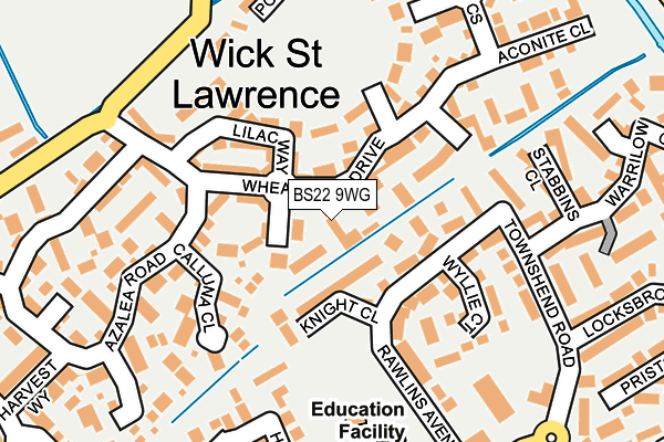 BS22 9WG map - OS OpenMap – Local (Ordnance Survey)