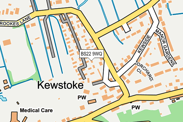 BS22 9WQ map - OS OpenMap – Local (Ordnance Survey)