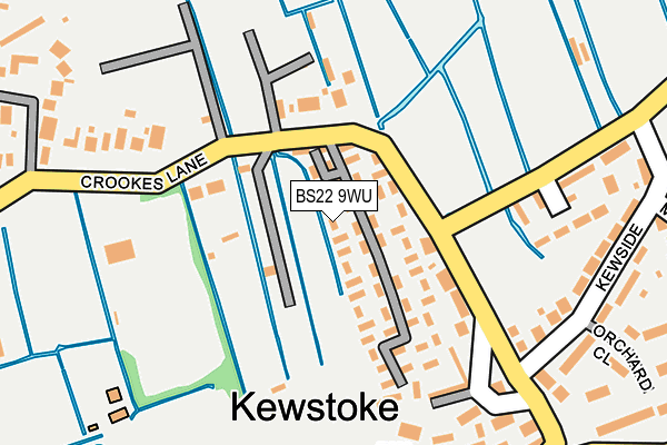 BS22 9WU map - OS OpenMap – Local (Ordnance Survey)