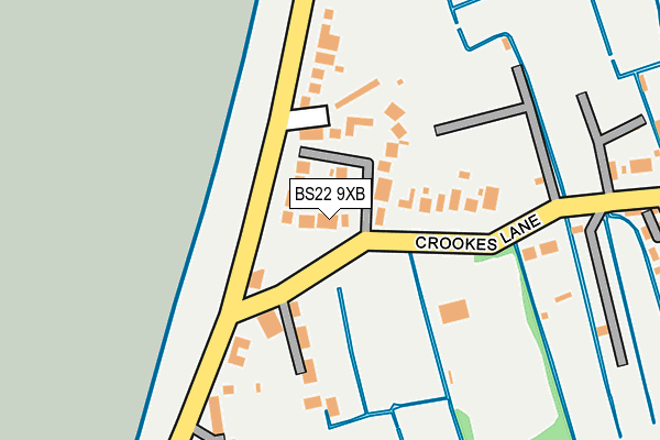 BS22 9XB map - OS OpenMap – Local (Ordnance Survey)