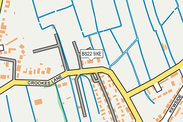 BS22 9XE map - OS OpenMap – Local (Ordnance Survey)