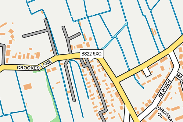 BS22 9XQ map - OS OpenMap – Local (Ordnance Survey)